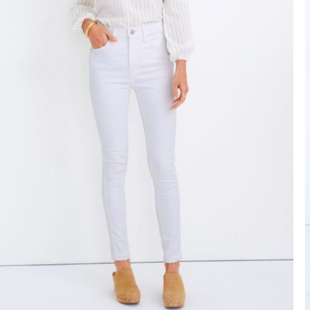 NWT Madewell 10” Skinny White Jeans Size 24 inch
